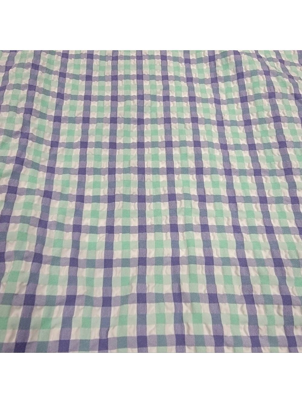 ⛳️ PETER MILLAR FEATHERWEIGHT Golf Shorts Performance Blue Green White Plaid 34 - Picture 5 of 7